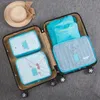 Storage Bags 6 Piece Set Packing Cubes Large Capacity Travel Luggage Makeup Clothing Cloth Organizer Toiletry Cosmetic Bag Case Necessaries