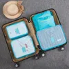 Opbergtassen 6 -delige set verpakking kubussen grote capaciteit reisbagage make -up kleding doek organisator toiletiek cosmetische tas case benodigdheden