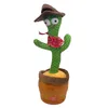 Dancing Cactus Leksaker Tala Elektronisk Twisting Singing Dancer Talking Novelty Funny Music Luminescerande gåvor