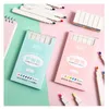 Surligneurs Mark Pen Protection des yeux Couleur Ins Simple Soft Head Fluorescent Étudiant Fournitures scolaires Morandi Hand Account Set Séchage rapide