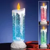 Candela impermeabile a LED elettronica a colori ricaricabile con candela ad acqua LED che cambia colore glitter QP2 201009