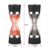 Manually 2 in 1 Hourglass Shape Dual Salt Pepper Mill Spice Grinder Shaker for Kitchen Cooking Tools Easy to Clean CA 210611