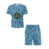 Men's Tracksuits Retro Ethnic Style Sets Summer Casual Short Sleeve 2 Piece Set T-Shirt And Shorts Can Separate Sell 2021 Tracksuit For Man