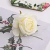 50 100 pezzi 6 5 cm teste di fiori artificiali Sike Princess Rose per la decorazione domestica di nozze scrapbook fai da te forniture artigianali fiori finti 2222d