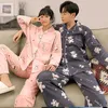 SLPBELY Pareja Pijamas Set Homewear Spring Dibujos animados Starry Sky Manga larga Hombres y mujeres Pijamas Amantes Ropa de dormir Ropa para el hogar 210809