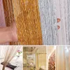 1 * 2 m Glitter String Rideau de porte Perles Diviseurs de pièce Perlé Fringe Panneau de fenêtre Diviseur Home Decor Creative Drape Room Decor 210913