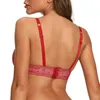 Grand soutien-gorge rouge Sexy pour femmes, sous-vêtements transparents en maille transparente à pois, goutte 32 34 36 38 40 42 44 A B C D DD E DDD F331l