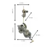 Resin Swinging Koala Animal Figurines Outdoor Fairy Garden Figure Yard Hängande prydnad Dekoration Staty Skulptur Kid Presenter 210811