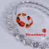 Résine transparente bague colorée été rafraîchissant fruits raisin fraise géométrique anneaux pour femmes filles bijoux 2021