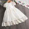 Sequins vestido infantil sommar barn prinsessa klänning tjejer party kostymer barn födelsedagsfest skola casual klänningar för tjejer q0716