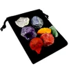 7 pcs Chakra Stone Set Irregular Raio Reiki Cura Cristal Sete Chakras Energia Equilibrando Mão Pedras Natural Pedras Decoração Jóias