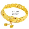 Cadeia de link 12mm Batilhão de ouro de 12 mm 24K Imitação de imitação de flor Dubai Bangle Feminina Bijoux Dia dos Namorados Jóias TRUM22