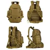 40L Travel Bag Tactical Backpack Camping Military Backpacks Hiking Men's Outdoor Sports Rucksack Waist Army Camping Bag XA612WA Y0721