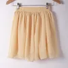 Casual Summer Chiffon Short Skirt Women High Waist Large Swing Pleated Skirts Femme Preppy Style A Line Vintage Ladies Skirts 210507