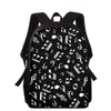 3d Muzyka Uwaga Wzór Studenci Powrót Pakiet Dziewczyny Torby Szkolne Mody Muzyka Lover Trwałe Plecaki Book Bag Kids Backpack Bookbag X0529