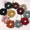 Elastic Hair Bands Soft Hair Rope Ponytail Holder Solid Color Hair Accessories Knitting Striped Scrunchies Knitted HairTie