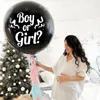 Party Decoration 36 -tums svart kön avslöjar latexballonger pojke eller tjejbomb ballon för babydekorförsörjning