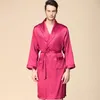 Indumenti da notte da uomo 7XL Kimono Accappatoio Accappatoio in rayon di seta Accappatoio accogliente Vestaglia maschile Solido Manica lunga Morbido Abbigliamento casual per la casa