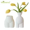 Keramisk kropp konst design vase naken flicka skulptur hantverk hem dekoration vardagsrum veranda blomma arrangemang blommig dekoration 210623