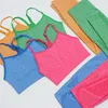 Set sportivi senza cuciture Set da yoga per donna, set da 2 pezzi, tute da jogging per abbigliamento