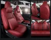 Autozubehör Sitzbezug für TESLA Modell Y / S Hohe Qualität Leder benutzerdefinierte Fit 5 Sitze-Kissen 360-Grad Full deckter Modell3 (nur Made Tesla) 9pcs Set schwarz