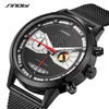 Sinobi Moda homens assistia design criativo inoxidável homem esportes cronógrafo relógio de quartzo relógio impermeável relógio impermeável Reloj q0524