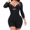 Urządzenie do modelowania całego ciała kobieta otwórz biust body gorset waist trainer kontrola brzucha w połowie uda trymer Shapewear Fajas płaszcza redukujący pas