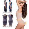 UnderDresses Ayarlanabilir Kontrol Kayma Vücut Şekillendirici Kadınlar Için Tam Fişler Şekillendirme Göğüs Kesme Shapewear Dikişsiz V Boyun Pijama