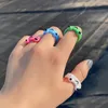 Resin Ring For Women 3D Colorful Frog Ring Cute Jewelry Accessories For Girl Christmas Gift