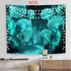 Home Textile Gobelle Spodnie Flock Wiszące tkaniny Tło Wall Hangingwalls Koc Mandala Tapestries Drukowanie 3D