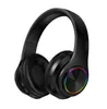 DHL Stock B39 hörlurar trådlösa Bluetooth -hörlurar ledde färgglada andningslampor fällbart headset Stereo pannband med mic supp9709702