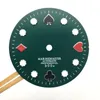 Reparationsverktygssatser 28 5mm NH35 NH36 Watch Dial Poker Abalone för NH35A NH36A -rörelse Grön lysande modifierad med S Logo3043