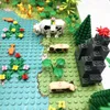 비 숲 부품 동물 녹색 잔디 정글 부시 꽃 나무 식물 빌딩 블록 DIY MOC 조립 호환 브랜드 BasePlate Q0624