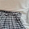 Été noir et blanc plaid mini jupes femmes taille haute harajuku jupe plissée coréenne vintage jupes courtes pour adolescente 210619