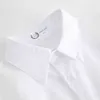 Japoński College Chic Casual Kobiety Bluzka Słodki Student Girl White Shirt Casual Lapel Collar Krótki Rękaw Work Szkoły Topy 4XL H1230