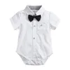 2PCS Infant Boys Clothes Set Short Sleeve Romper Shirt Outfit Toddler Bib Shorts Pants Outfits Baby Clothing Sets