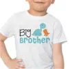 1шт большой / младший брат / двоюродные футболки динозавр мультфильм печать детские ползунки детская семья смотрит на вершины Tee комбинезон и футболки TEE 2469 Q2