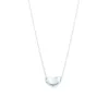 TIFF S925 Sterling Silver Pendant Jewelry High-End Craftsmanship Must-Have för Ladies Party med officiell logotyp Blue Heart Necklac219J