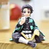 Anime Figure Demon Slayer Kimetsu No Yaiba Kamado Tanjirou Kamado Nezuko Cute Toys for Kids Collectible Model PVC Doll 210928