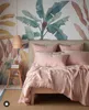 Bacaz Custom Banana Leaf Wallpaper Canvas Print Tropische Regenwoud Plant Achtergrond Muurschildering Home Decor 3d Photo Wall Paper Q0723
