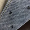 Persönlichkeit Drill Jeans Damen Frühling Hohe Taille Trend Brief Stickerei Lose Dünne Denim Harlan Hosen 210427