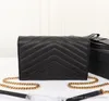 Borse di lusso firmate borse da donna borse a tracolla autentiche a catena lunga busta in pelle di caviale pochette di alta qualità