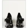 Mumani Womans Mary Janes Shoes Обувь натуральная кожа наглоковых квадратных каблуках насосы с пряжкой ремень Круглый носок леди обувь 220106