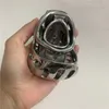 Stainless Steel Armor Chastity Cage Penis Ring Sleeve Cock Locking Device BDSM Sex Toys For Man