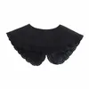Весна женские кружевные обозрения черные шали короткая блузка женская рубашка без рукавов вскользь леди свободно топы blusas s8685 210430