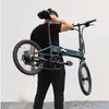 D4s Dobrável Moped Bicicletas Elétricas de 6 Velocidade Mudança de Engrenagem Cidade Bicicleta Commuter Ebike 20 polegadas Pneus Preto