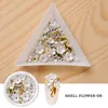 1Box ​​Nails Shell Flor Nail Art Decoração Pearl Diamond Accesorios Suprimentos para Profissionais DIY Acessórios Decorações