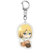 2021 NEW HOT Attack on Titan Anime HD Printed Keychain Cosplay Acrylic Pendant Keyring Cute Funny Cartoon Toy Rare Gift G1019
