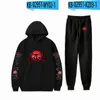 Bluzy męskie bluzy Helluva Bluza Unisex Dwuczęściowy zestaw Bluza + Jogger Pant Harajuku Streetwear 2021 Amerykańskie Odzież Anime