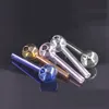 high quality smoking pipes 4Inch 10cm colorful Pyrex Glass Oil Burner pipe Great tubes smoking water pipe for tobacco water bong
